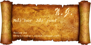 Néber József névjegykártya